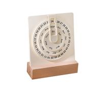 Generic Wooden Circular Perpetual Calendar for Bedroom Kitchen Children's Room