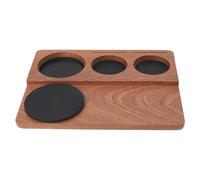Generic Wooden Coffee Tamping Station Durable Slip Proof Pad Holder for 51mm 54mm 58mm Tamper Portfilter Coffee Dispenser