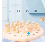Generic Wooden Color Memory Chess Set Fun Educational Logic Game for Kids Wooden 24 Chess Sticks 1 Checkerboard 1 Dice (Basic)