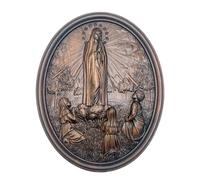 Generic Wooden Decor Our Lady of Fatima - Religious Art Carved 30 x 40 cm | Wood Relief Sculpture, Inspirational Catholic Decor for Home, Bedroom, or Prayer Room