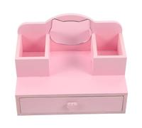 Generic Wooden Doll Vanity Table with Tilting Mirror and Storage Drawers for Pretend Play Dressing Table to Inspire Imagination and Creative Makeup Activities