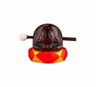 Generic Wooden Fish Instrument Buddhist Drum Temple Block Chanting Tool Carved Wood Percussion Hand Intricate Scale Pattern Suitable for Prayer Dharma Study Home Shrine, Dark Red, 5 Inch
