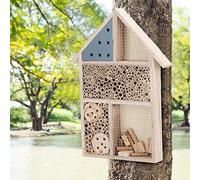 Generic Wooden House for Bees and Cavity Nesting, Decorative Garden Shelter, 35x25.5cm, Ideal for Gardeners