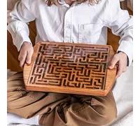 Generic Wooden Labyrinth Game for Children's Intelligence Development, Equilibrium Playing Toy for the Happy Family Member (A model)