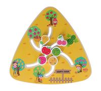 Generic Wooden Maze Matching Puzzle Toy with Rounded Corners, Promotes Social Skills and Coordination, for Kids (Fruit moving game)