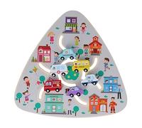 Generic Wooden Maze Matching Puzzle Toy with Rounded Corners, Promotes Social Skills and Coordination, for Kids (Traffic positioning game)