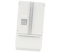 Generic Wooden Mini Refrigerator Model 1:12 Scale Eco-Friendly Durable Material with Lifelike Drawer for Dollhouse Accessories (White)