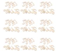 Generic Wooden Music Note Cutouts for Artistic Expression and Cozy Ambiance 50pcs Beige Unfinished Wood Slices Craft Embellishments for DIY Projects and Home Decor for Birthday Party