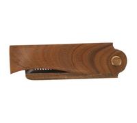 Generic Wooden Mustache Comb and Beard Comb for Men Portable 10.5x3.2cm Foldable Natural Horn and Green Sandalwood for Travel and Hotel Use