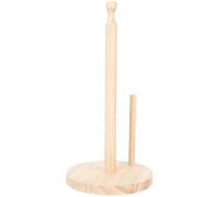 Generic Wooden Paper Towel Holder Sturdy Oak Material with 2 Sticks Countertop Kitchen Roll Paper Stand for Kitchen and Bathroom Use Suitable for Living Rooms