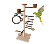 Generic Wooden Parrot Stand, Bird Playstand | Wooden Bird Stand, Interactive Bird Perch Stand, Birdcage Playstand for Cockatiel, Lovebird, Parakeet