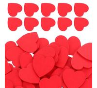 Generic Wooden Pieces and Lightweight Design 50pcs Love Heart Shape Red for Crafts with Smooth for Projects and Wedding Decorations