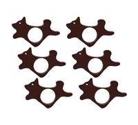 Generic Wooden Puppy Thumb Page Holder Cute Dog Design Reading Bookmark for Book Lovers 6pcs Portable Clamp/Holder for One Hand Reading, Ideal for Students and Readers 7.5x4x1.5cm