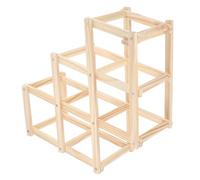 Generic Wooden Rat Climbing and Hamster Activity with Easy Installation, Natural Khaki Wood Climbing Ladder for Hamster Cage Accessories, Enrichment and Chewing