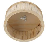 Generic Wooden Running Wheel Toy for Hamster Wood Hamster Exercise Wheel for Enrichment Random Style