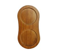 Generic Wooden Salt And Pepper Mill Tray Work And Dining Table Protector Pepper Grinder Rest Kitchen Storage Holder Home Decor Extend The Life Of Your Seasoning Bottle, 1pc, 15x7.5x1.2cm