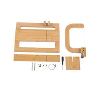 Generic Wooden Soap Cutter Adjustable Handmade Soap Loaf Slicer for Making Supplies Made of Sturdy Wood 33.5x32x19cm (Bamboo)