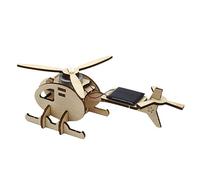 Generic Wooden Solar Helicopter Model Puzzle Toy for Children Home Decor Science Learning