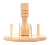 Generic Wooden Spool Holder and Prevent Yarn from Falling Thread Organizer Stand Sturdy Beech Wood Thread Storage Rack to Save Time for Sewing and Crocheting