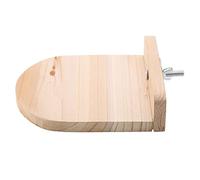 Generic Wooden Springboard Toy for Small Pets Natural Beige Exercise Toy 13x11x3cm for Hamsters Squirrels Parrots