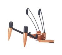 Generic Wooden Stand for Ukulele, Floor Holder for Mini Guitar and Violin, dark brown, 31x25x32.5cm