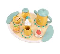 Generic Wooden Tea Play Set Engaging Social Skills Development for Kids 3-5 Years Elegant Design with 12 Play Accessories (Tea Set Toy)