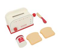 Generic Wooden Toaster Bread Maker Play Set Realistic Toy for Toddlers Early Learning Safe Wood Construction for Play Kitchen Boys and Girls