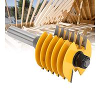 Generic Woodworking 1/2 Inch Shank Finger Joint Router Bit with High Hardness for Tenoning and Joining Timber, for MDF, Solid Wood, Plywood, Cabinet and Box