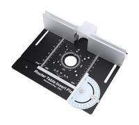 Generic Woodworking Bench Flip Board Wear Resisting Aluminum Alloy Router Table Flip Board for Slotting Aluminum Alloy Material 2 X Insert Rings for Improved Security