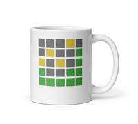 Generic Wordle in 5 Ceramic Coffee Mug - Perfect for Coffee Drinkers and Fans of Word Games Like Wordle, Scrabble and Bananagrams - A Unique Fun Wordle Inspired Gift