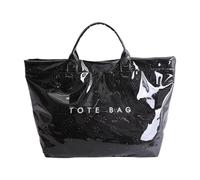 Generic Work Tote Handbag Made of PVC, Large Capacity, Elegant and Lockable Inner Compartment for Women for Office, Holidays, Shopping, Weekend, Black