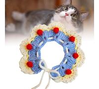 Generic Woven Pet Collar, Lightweight Knitted Cat Bib, Adjustable and Cute for Daily Wear (Princess Color M)
