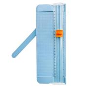 Generic Wrapping Paper Cutter Slider A4 Paper Trimmer with Side Ruler Portable Straight Edge Cutter for Label NSj98 (Blue, 28cm)