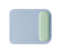 Generic Wrist Protector Mouse Pad, Dual Color Silicone Polyurethane Fiber Ergonomic Smooth Wrist Mouse Pad for Home for School (Blue and Lake Green)
