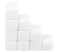 Generic Write On Dice Set Long Lasting for Interactive Game, 30 Pcs 16mm DIY Cubes for Party Play (White)