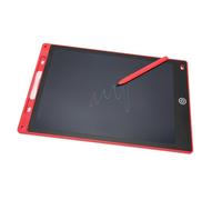 Generic Writing Tablet, Lock Function One Touch Erase Doodle Pad Drawing Board Reusable 12 Inch Color Screen Improve Concentration Safe for Girls Boys for Learning (Red)