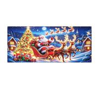 Generic Xmas Hanging Doors Photography Decor 180x400cm Christmas Garage | Santa Claus Elk Garages Doors Backdrop for Outdoor Indoor Home Holiday Party 2 Coils