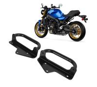 Generic XSR 900 2022-2023 Motorcycle Passenger Handle, Black Iron, Hard Anodized, Utilitarian Style