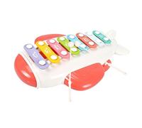 Generic Xylophone with Mallets 8 Note Chromatic Glockenspiel Xylophone Kindergarten Tuned Instrument Music Teaching for Children, Red