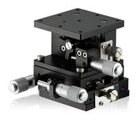 Generic XYZ 3 Axis Manual Linear Stage, 2.36”x2.36” Manual Translation Stage Platform, Precision Trimming Bearing Tuning Platform Sliding Table, Load Capacity 24.5N
