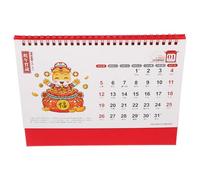Generic Year Snake Desk Calendar Small Standing Flip Desktop Calendar with Thick Paper and Writing Blocks for Chinese Year Office and Home Planning