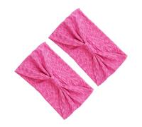 Generic Yoga Headbands for Women 2 Pack Elastic Breathable Sweat Wicking for Gym Running Exercise - 9.45x5.91in Soft Polyester (Rose Red)
