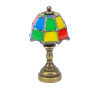 Generic Zinc Alloy Dollhouse Mini Desk Lamp Compact Lighting for 1:12 Scale Room Decoration (Antique Bronze)