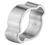 Generic Zinc-Plated Iron 2-Ear Hose Clamp for Fule Petrol Pipe Tube, Perfect Fastener for Rubber Hoses on Automobiles (17-20MM)