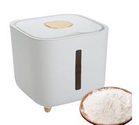 Generico 10 kg Rice Container | Dry Food Dispenser | Fresh Storage Jar with Transparent Window | 27.5 x 27.5 x 25.5 cm Durable PP