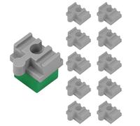 Generico 10 Piece Wooden Rail Connectors for Railway Tracks, Multi-Brand Adapters, 10 Pieces 4 x 3.2 x 1.9 cm | Sturdy 60 G PP Construction, Interactive Construction Accessory, for Construction