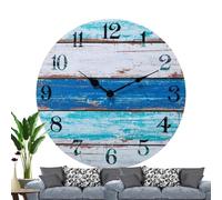 Genérico 11.8 Inch Analog Beach Wall Clocks - No Wall Clock | Easy to Read Wall Clocks | Beach Themed Wall Clock | Rustic Vintage Coastal Paras