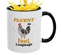 Genérico 11oz Chicken Patten Tasse Für Kaffee, Moderne Kaffeetassen Für Tee, Milch, Große Keramik-Kaffeetassen Für Zuhause, Schlafzimmer | Keramiktasse,Keramik-Kaffeetasse,