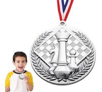Generico 1st 2nd 3rd Place Medals, Medals with Neck Ribbon, Creative Gold Medals for Children Chess Medals | Compact Present Medals for Kids Chess Awards
