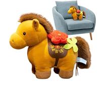 Generico 2026 Soft Toy Horse, 20 cm Soft Chinese Design, Horse Shaped Soft Toy | For Adults Boys Children New Year Birthday Party Decor Home Bedroom Children